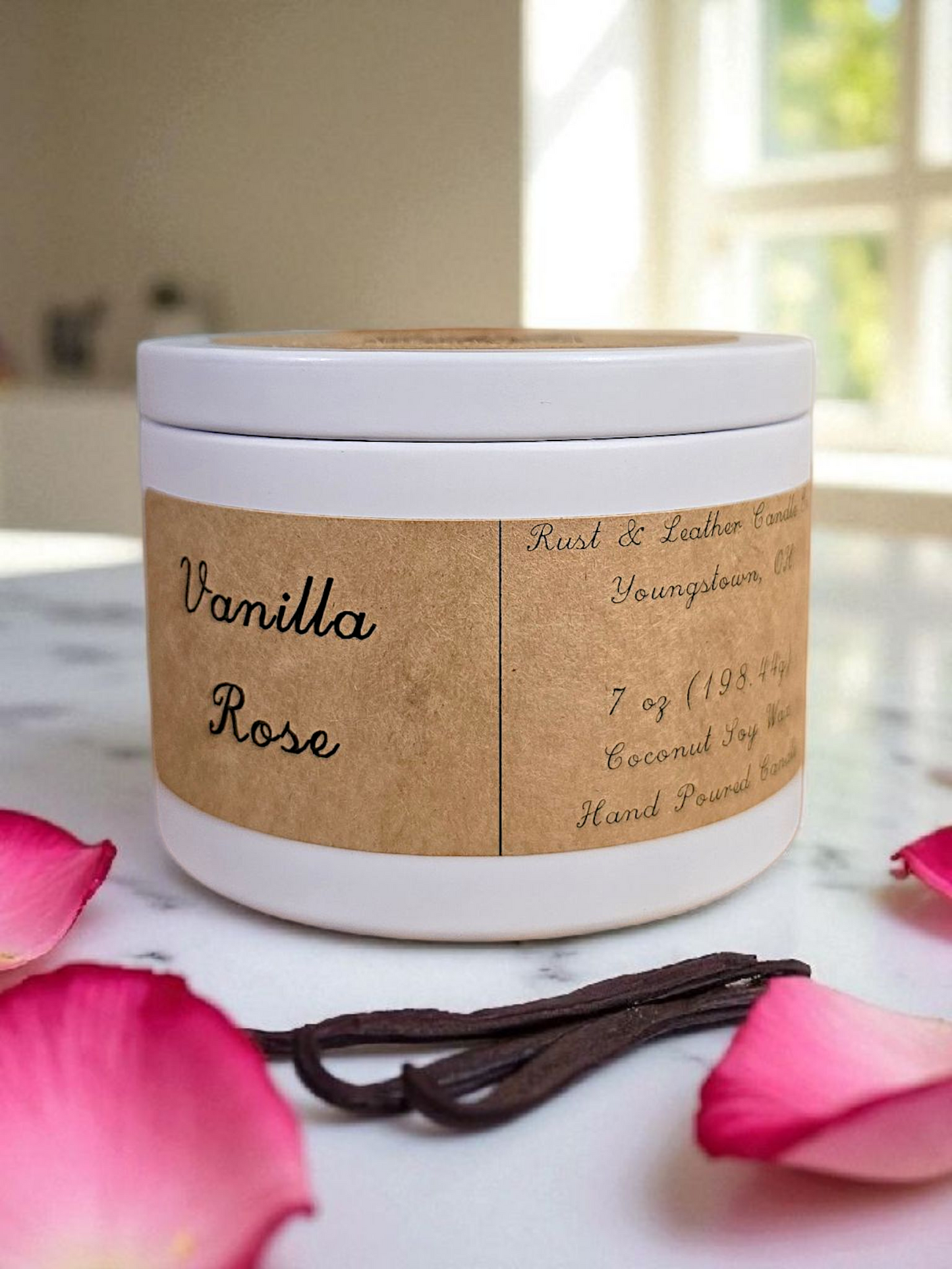 Vanilla Rose - 8 oz Candle